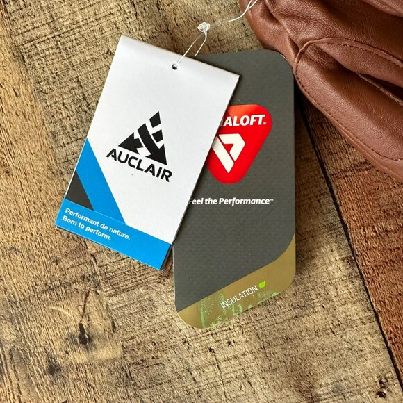 Auclair Womens Size S Lady Boss Ski Gloves Insulated Brown Black Goat Leather - Picture 6 of 7